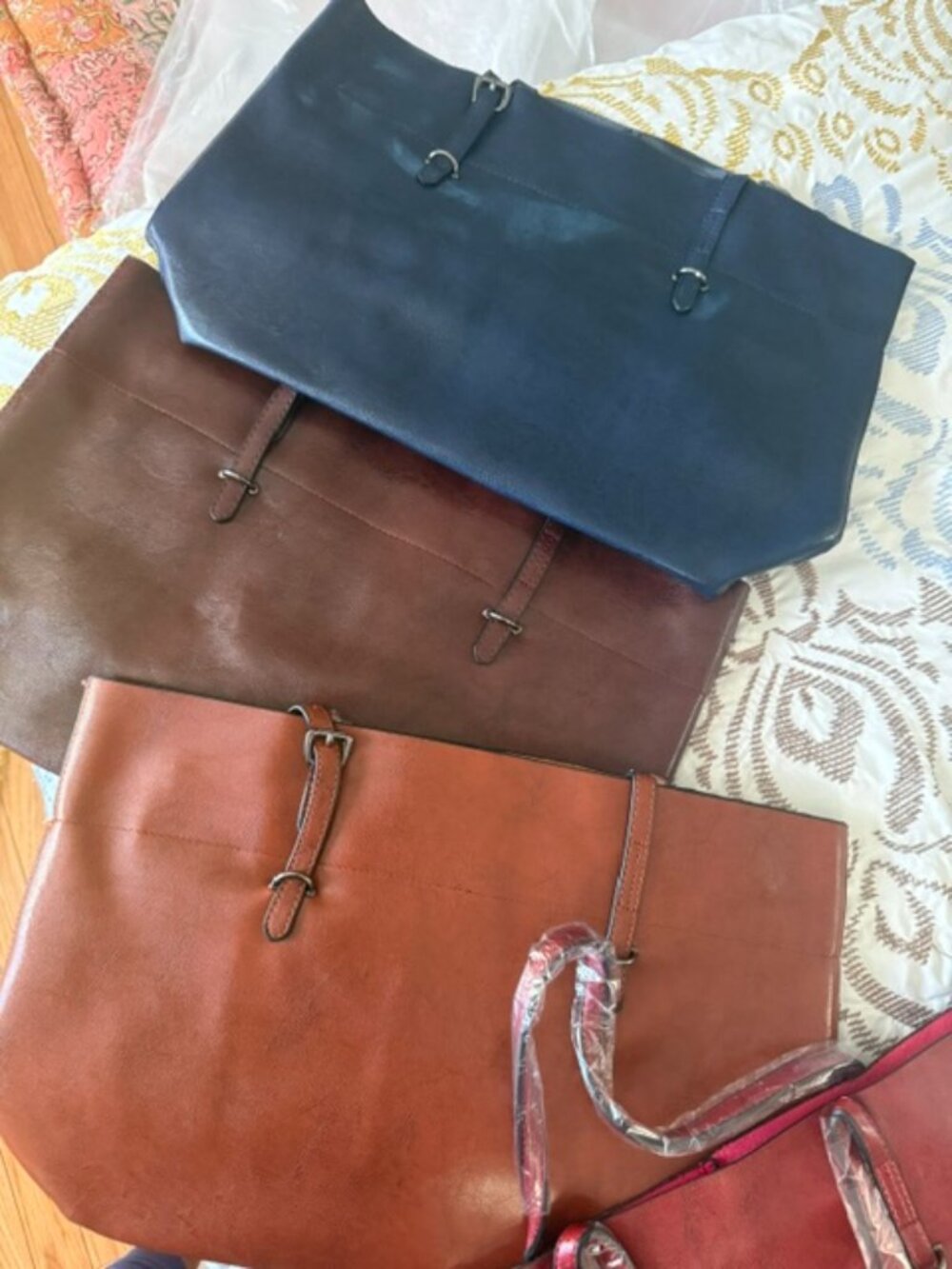 Dark brown laptop tote bag